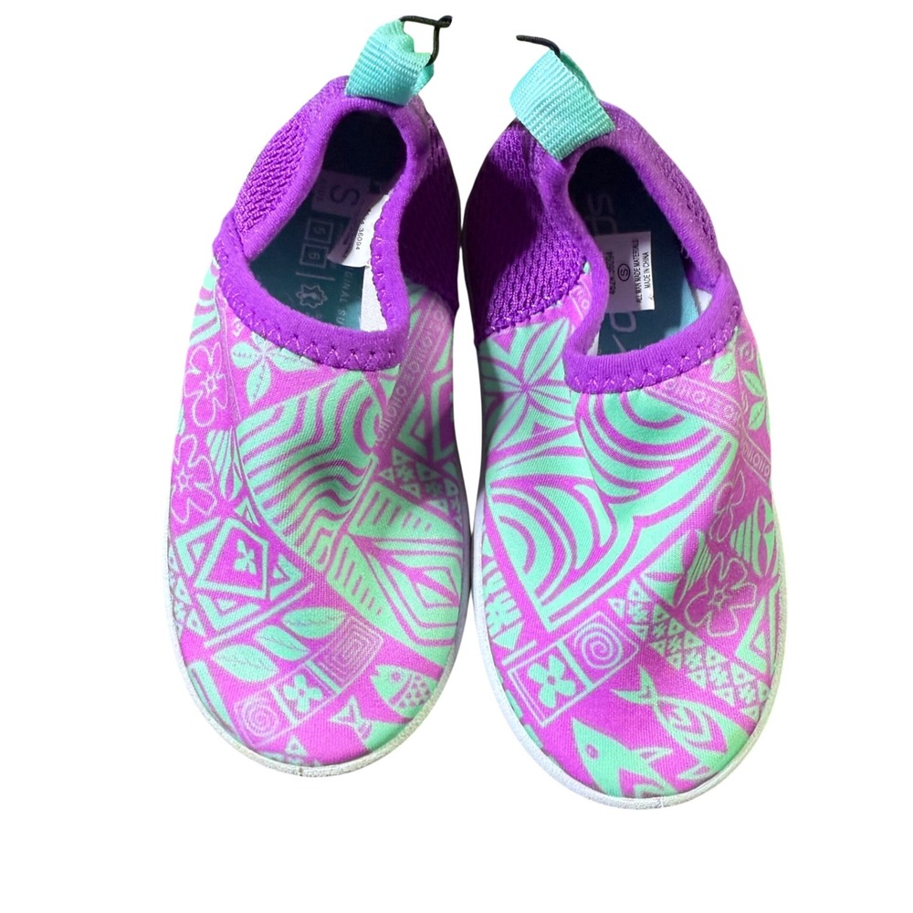 Speedo Kids Splash and Sun Booties Neon Violet Pink Mint Green Size S 5 6